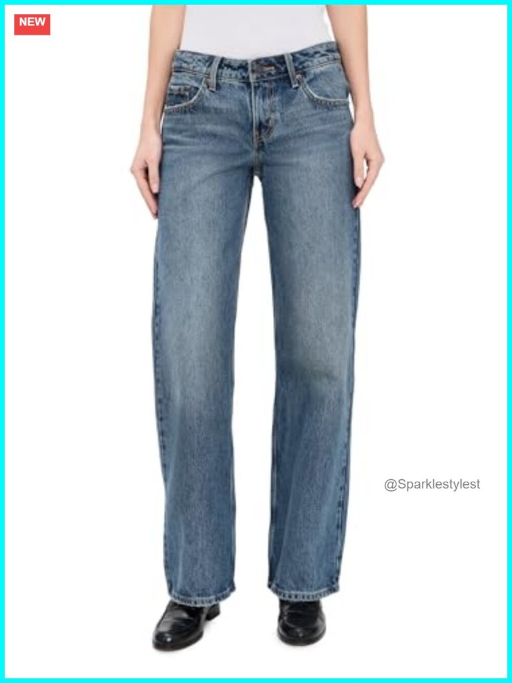Low Rise Wide Leg Loose Fit Jeans Early 2000s Inspired Denim